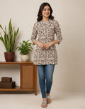 Classic Kalamkari Print Short Kurti