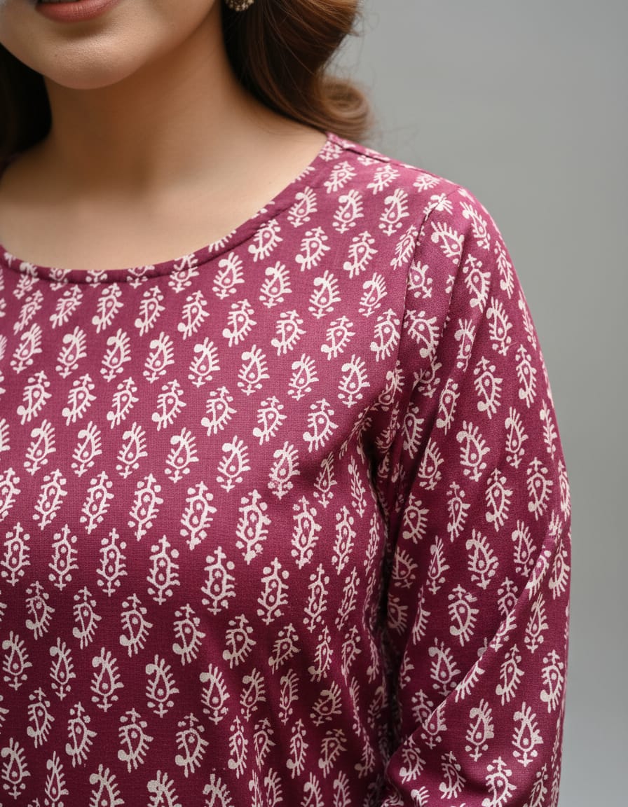 Rosewood Handblock Print Kurti